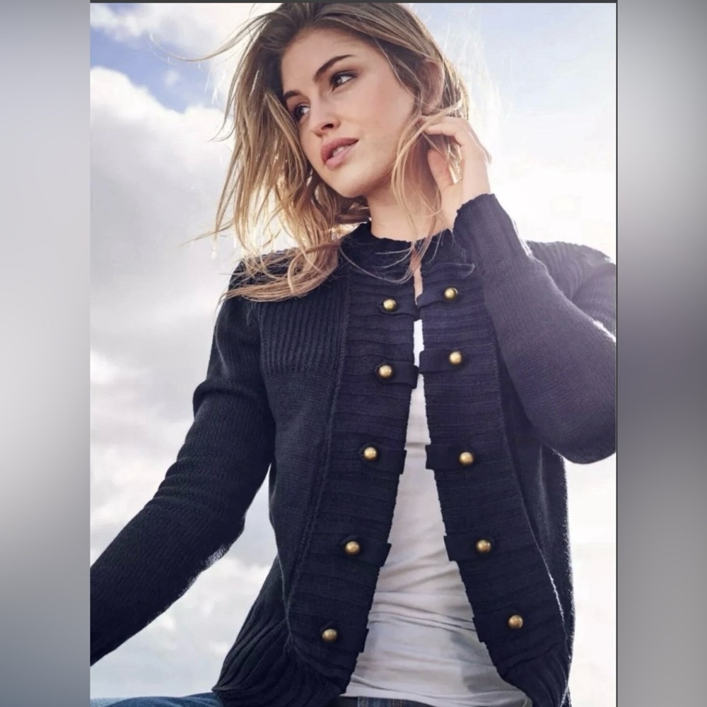 Cotton Wool Tab button detail cardigan - Picture 7 of 13